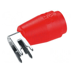 Conector banană 4mm soclu roșu 25A 27,7mm PCB 5mΩ 1kV | Electronic-mag.ro | Componente Electronice