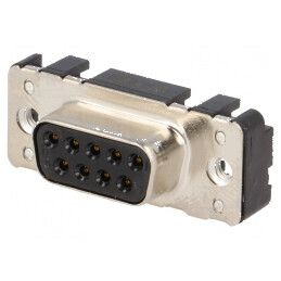 D-Sub 9 PIN Soclu Mamă Drept THT M3 cu Fixare prin Şuruburi | Electronic-mag.ro | Componente Electronice