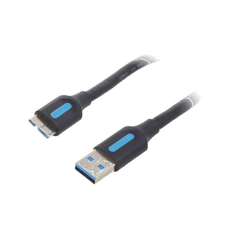 Cablu USB 3.0 A la micro B 1,5m PVC nichelat | Electronic-mag.ro | Componente Electronice