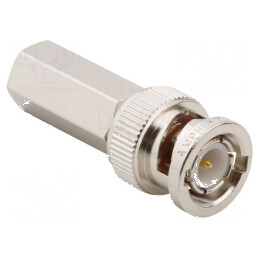 Conector BNC mufă tată drept 50Ω înşurubată twist-on POM | Electronic-mag.ro | Componente Electronice