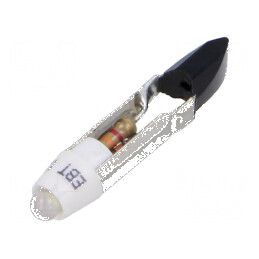 Lampă LED albă T5,5 12VDC 12VAC 3mm plastic | Electronic-mag.ro | Componente Electronice