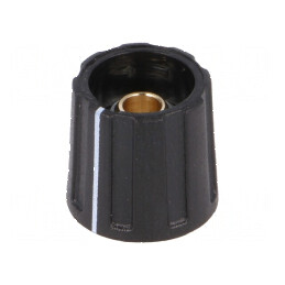 Buton rotativ ABS cu indicator Ø16x15,5mm negru | Electronic-mag.ro | Componente Electronice