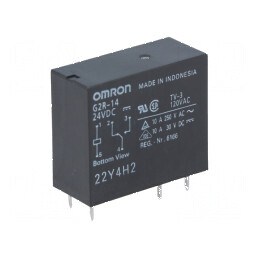 Releu electromagnetic SPDT 24VDC, contacte max 8A | Electronic-mag.ro | Componente Electronice