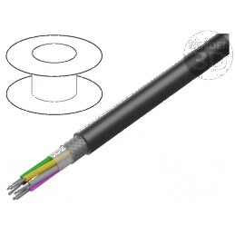 Cablu LiYCY UL 6x24AWG PVC negru 300V | Electronic-mag.ro | Componente Electronice