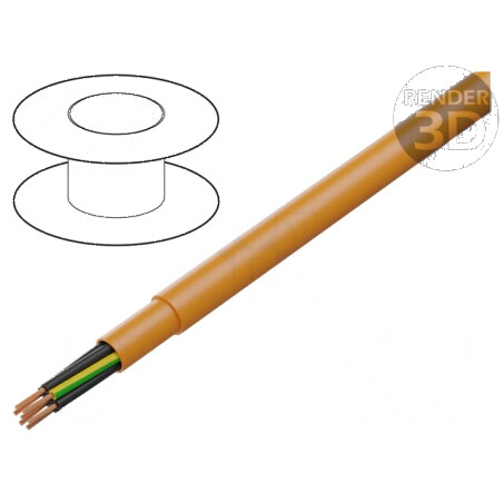 Cablu PUR 7G0,75mm2 neecranat 300V 500V Cu litat | Electronic-mag.ro | Componente Electronice
