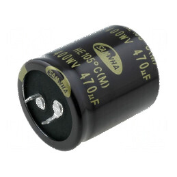 Condensator electrolitic SNAP-IN 470uF 400VDC Ø35x40mm ±20% | Electronic-mag.ro | Componente Electronice