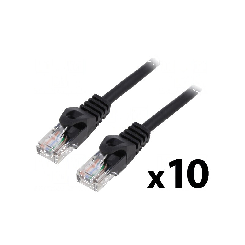 Patch cord U/UTP 5e 0,25m 26AWG CCA PVC negru | Electronic-mag.ro | Componente Electronice Patch cord U/UTP 5e 0,25m 26AWG CCA PVC negru | Electronic-mag.ro | Componente Electronice