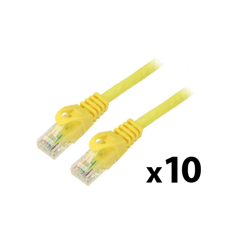Patch cord U/UTP 5e 0,25m galben 26AWG CCA PVC | Electronic-mag.ro | Componente Electronice Patch cord U/UTP 5e 0,25m galben 26AWG CCA PVC | Electronic-mag.ro | Componente Electronice