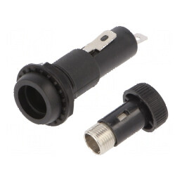 Clemă 6,3x32mm 15A 250VAC UL94V-1 pentru panou, Orificiu Ø15,2mm | Electronic-mag.ro | Componente Electronice
