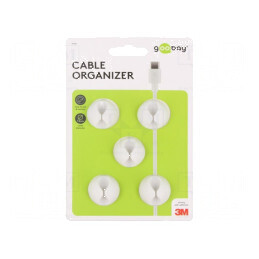 Set Clipsuri tip P albe pentru prinderea cablurilor | Electronic-mag.ro | Componente Electronice