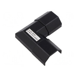 Conector unghiular negru W: 33mm H: 18mm | Electronic-mag.ro | Componente Electronice