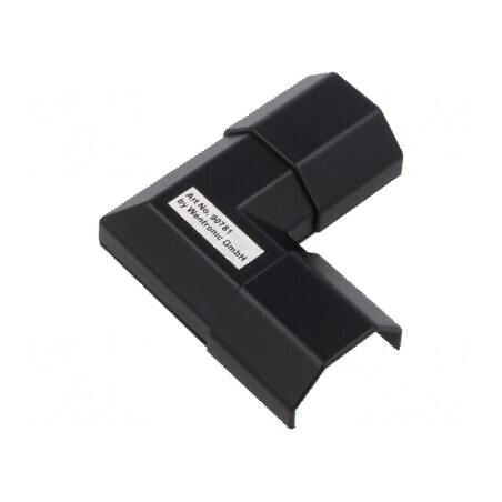 Conector unghiular negru W: 33mm H: 18mm | Electronic-mag.ro | Componente Electronice