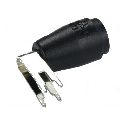 Conector banană 4mm soclu negru 25A pentru PCB 1kV | Electronic-mag.ro | Componente Electronice