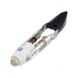 Lampă LED alb cald T5 12V 3mm plastic | Electronic-mag.ro | Componente Electronice