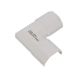 Conector unghiular alb W: 33mm H: 18mm | Electronic-mag.ro | Componente Electronice