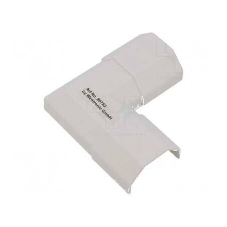 Conector unghiular alb W: 33mm H: 18mm | Electronic-mag.ro | Componente Electronice