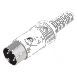 Conector DIN mufă tată 5 pini 240° pe cablu | Electronic-mag.ro | Componente Electronice