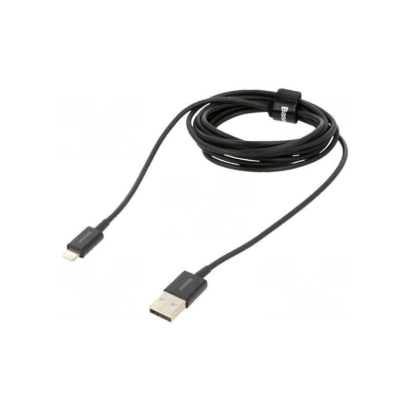 Cablu Apple Lightning USB A 2m negru textil 2,4A | Electronic-mag.ro | Componente Electronice Cablu Apple Lightning USB A 2m negru textil 2,4A | Electronic-mag.ro | Componente Electronice