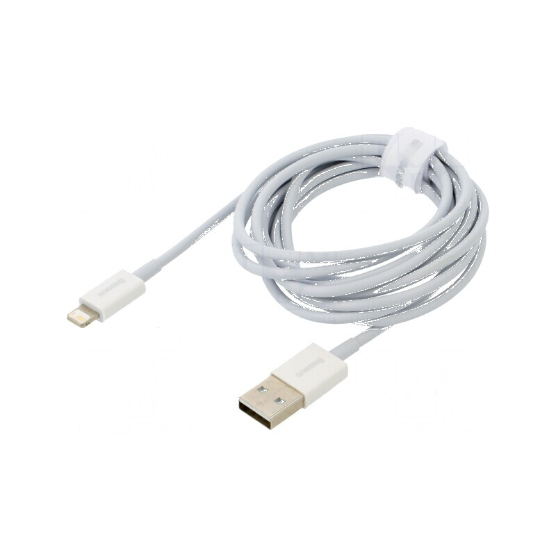 Cablu Apple Lightning USB A 2m alb textil 2,4A | Electronic-mag.ro | Componente Electronice Cablu Apple Lightning USB A 2m alb textil 2,4A | Electronic-mag.ro | Componente Electronice