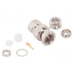 Conector BNC mufă tată drept 75Ω pentru lipire și răsucire | Electronic-mag.ro | Componente Electronice