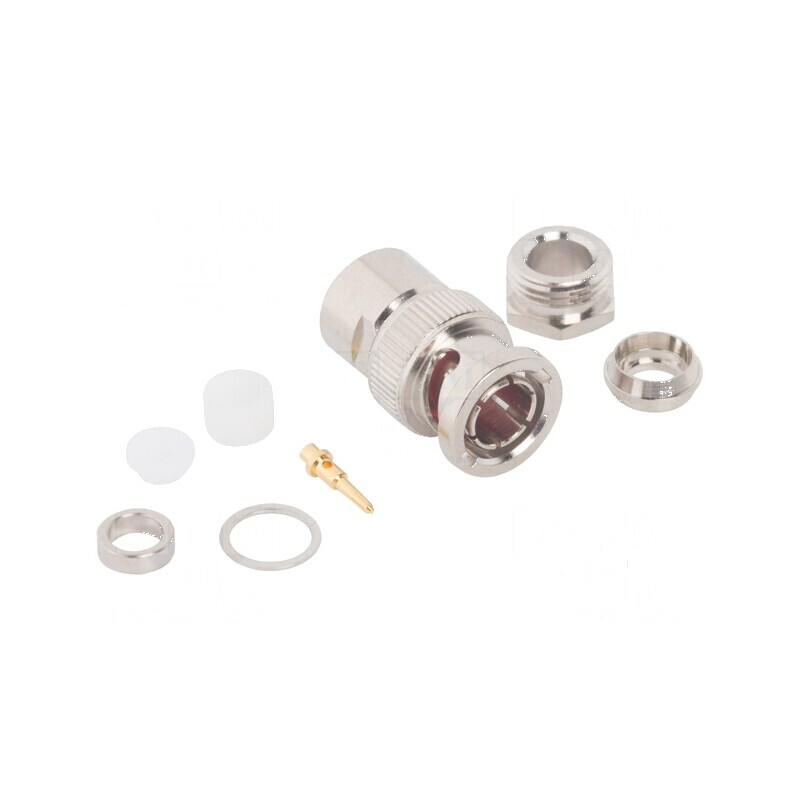 Conector BNC mufă tată drept 75Ω pentru lipire și răsucire | Electronic-mag.ro | Componente Electronice