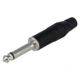 Conector Jack 6,3mm mufă tată mono, 2 piste, drept, pentru cablu | Electronic-mag.ro | Componente Electronice