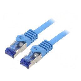 Cablu Patch S/FTP 6a Litat Cu LSZH Albastru 1,5m 26AWG | Electronic-mag.ro | Componente Electronice
