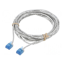 Patch cord U/FTP 6a 3m LSZH gri 32AWG aurit | Electronic-mag.ro | Componente Electronice