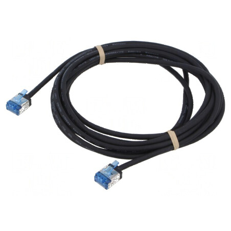 Patch cord U/FTP 6a 3m LSZH negru 32AWG | Electronic-mag.ro | Componente Electronice