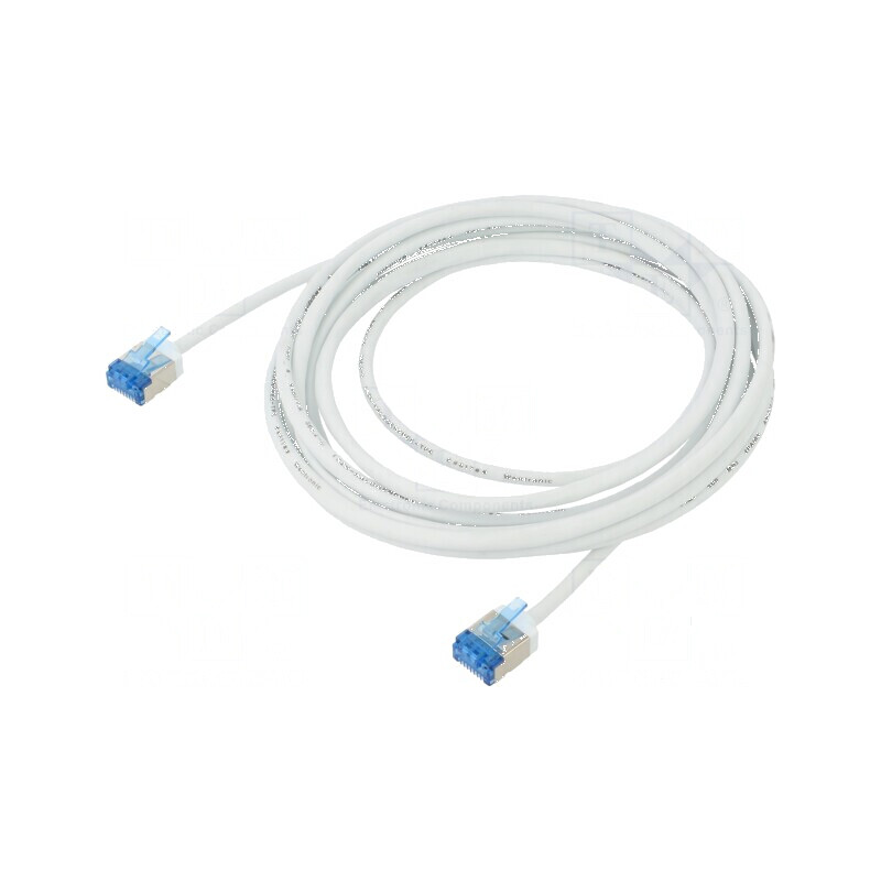 Cablaj U/FTP 6a 3m 32AWG Aurit Alb LSZH | Electronic-mag.ro | Componente Electronice