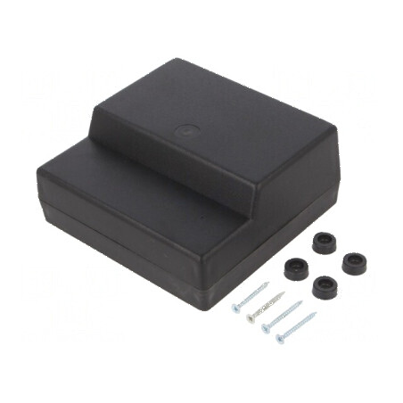 Carcasă desktop ABS neagră 125mm x 120mm x 53mm | Electronic-mag.ro | Componente Electronice