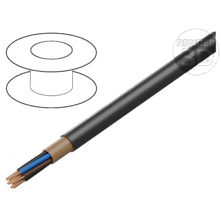 Cablu NYY 2x2,5mm² rotund cu sârmă Cu PVC negru 600V 1kV | Electronic-mag.ro | Componente Electronice
