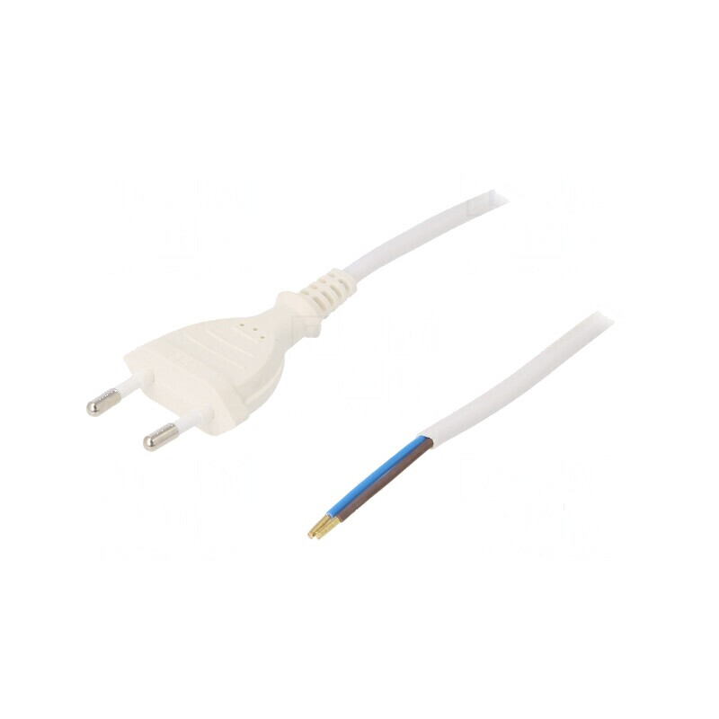 Cablu CEE 7/16 2x0,75mm2 PVC 3m alb 2,5A | Electronic-mag.ro | Componente Electronice Cablu CEE 7/16 2x0,75mm2 PVC 3m alb 2,5A | Electronic-mag.ro | Componente Electronice