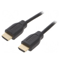 Cablu HDMI 2.0 HDCP 2m negru cu mufe HDMI la ambele capete | Electronic-mag.ro | Componente Electronice