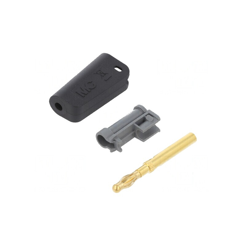 Conector banană 4mm 32A negru aurit pe cablu | Electronic-mag.ro | Componente Electronice Conector banană 4mm 32A negru aurit pe cablu | Electronic-mag.ro | Componente Electronice