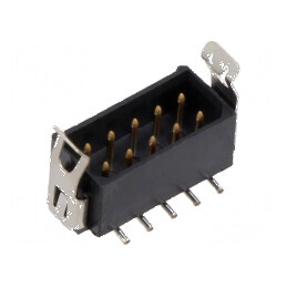 Conector vertical SMT 5 pini bărbat DIL cu prinderi | Electronic-mag.ro | Componente Electronice