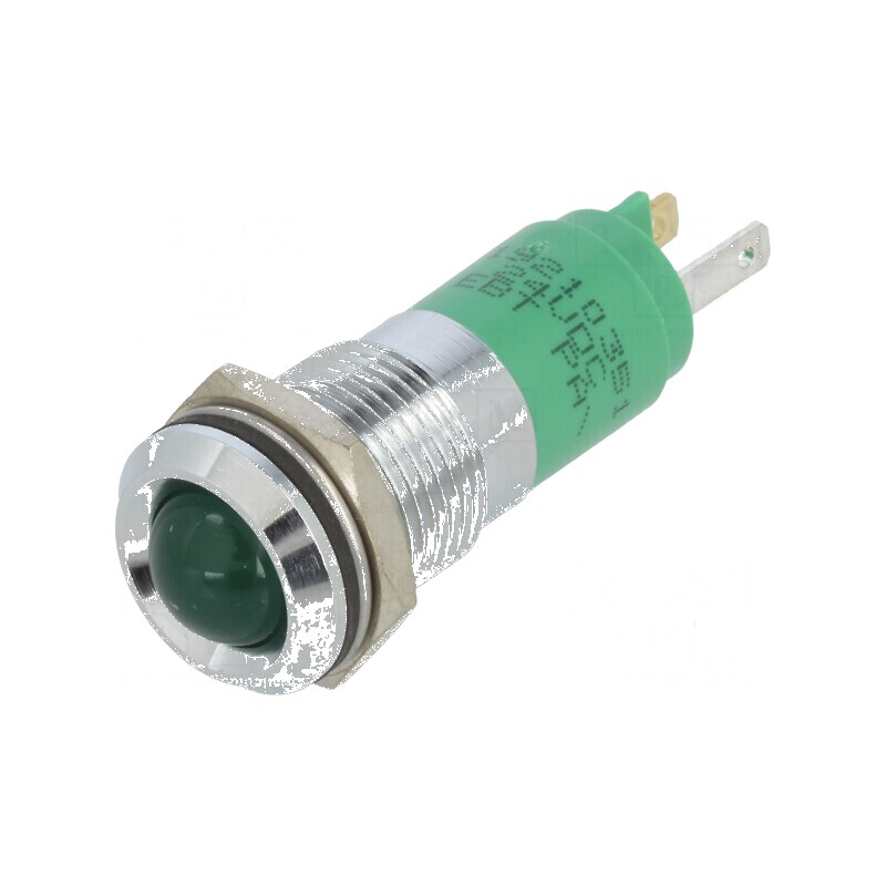 Lampă LED convexă verde 24VDC Ø14mm metal și plastic | Electronic-mag.ro | Componente Electronice Lampă LED convexă verde 24VDC Ø14mm metal și plastic | Electronic-mag.ro | Componente Electronice