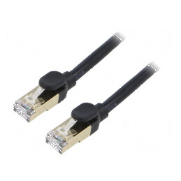 Cablul de rețea F/UTP 1m 28AWG PVC negru | Electronic-mag.ro | Componente Electronice