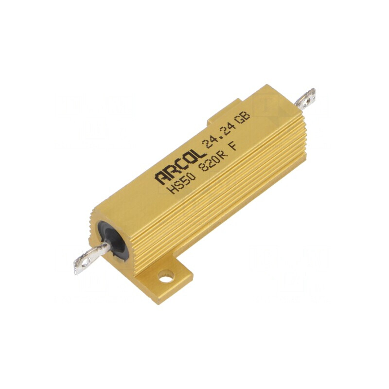 Rezistor bobinat 820Ω 50W ±1% 49,1x29,7x14,8mm | Electronic-mag.ro | Componente Electronice