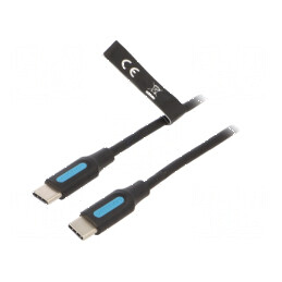Cablu USB 2.0 USB C nichelat 1,5m 60W | Electronic-mag.ro | Componente Electronice