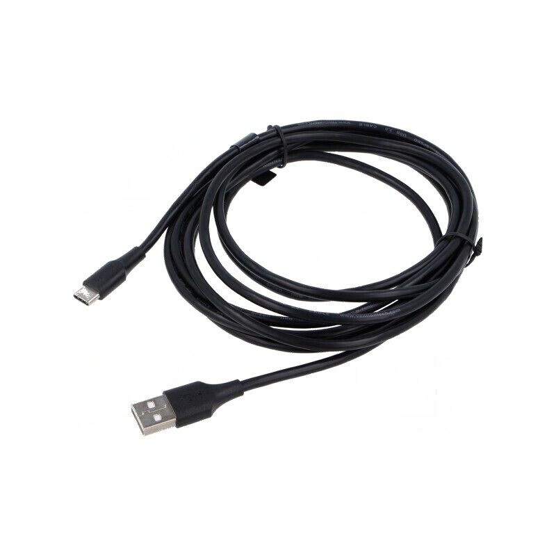 Cablu USB 2.0 A la C 3m negru PVC | Electronic-mag.ro | Componente Electronice Cablu USB 2.0 A la C 3m negru PVC | Electronic-mag.ro | Componente Electronice