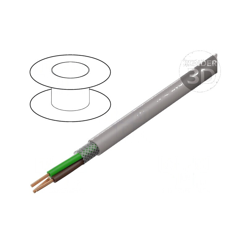 Cablu UNITRONIC® LiHCH 3x1,5mm2 PO gri-bej 250V fără halogen | Electronic-mag.ro | Componente Electronice