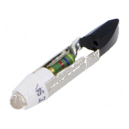 Lampă LED T5,5 albă 28V DC/AC plastic 3mm -20÷60°C | Electronic-mag.ro | Componente Electronice