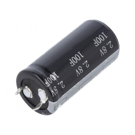 Supercondensator 100F 2,8VDC Ø22,4x45,5mm 12mΩ SNAP-IN | Electronic-mag.ro | Componente Electronice