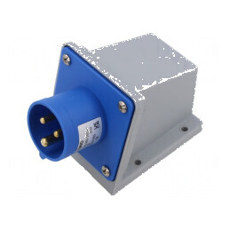 Conector alimentare AC soclu tată 16A IEC 60309 IP44 3 pini | Electronic-mag.ro | Componente Electronice