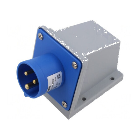 Conector alimentare AC soclu tată 16A IEC 60309 IP44 3 pini | Electronic-mag.ro | Componente Electronice
