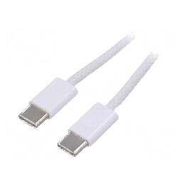 Cablu USB 2.0 USB C Nichelat 0,5m Alb | Electronic-mag.ro | Componente Electronice