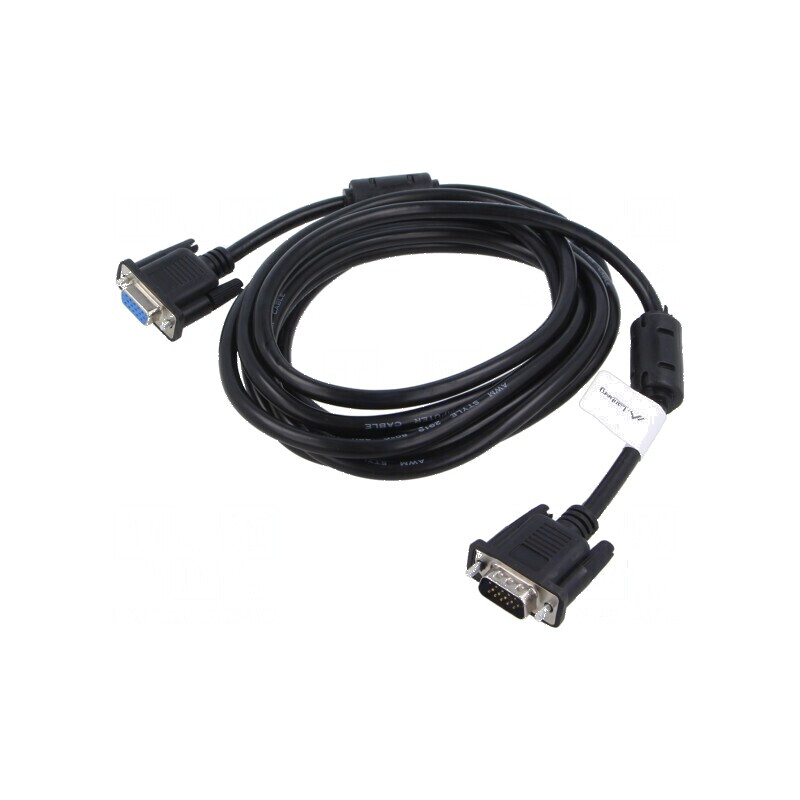 Cablu D-Sub 15pin soclu la mufă HD 3m negru | Electronic-mag.ro | Componente Electronice Cablu D-Sub 15pin soclu la mufă HD 3m negru | Electronic-mag.ro | Componente Electronice
