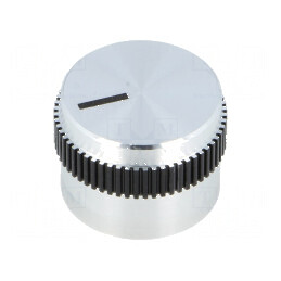Buton rotativ aluminiu 6mm Ø20x15mm Ax fină cu indicator | Electronic-mag.ro | Componente Electronice
