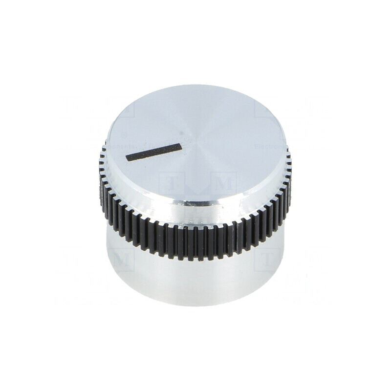 Buton rotativ aluminiu 6mm Ø20x15mm Ax fină cu indicator | Electronic-mag.ro | Componente Electronice Buton rotativ aluminiu 6mm Ø20x15mm Ax fină cu indicator | Electronic-mag.ro | Componente Electronice